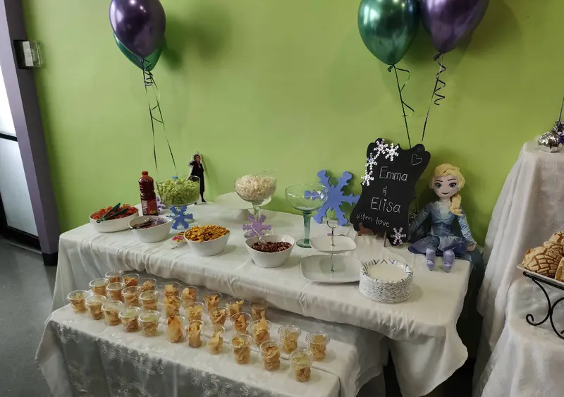 Mesa de dulces tema Frozen